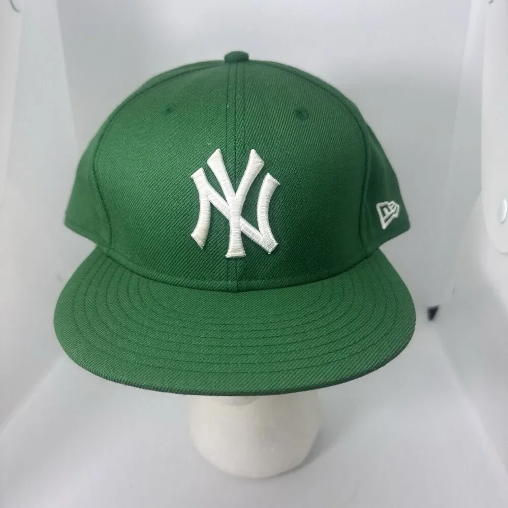 New Era New York Yankees 59FIFTY Hat Size 8 Kelly Green Fitted MLB Baseball Cap